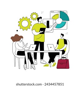 Explore the essence of workplace culture through our abstract vector illustrations. Reflecting shared values, beliefs, and team dynamics, these visuals capture the essence of a positive and collaborat