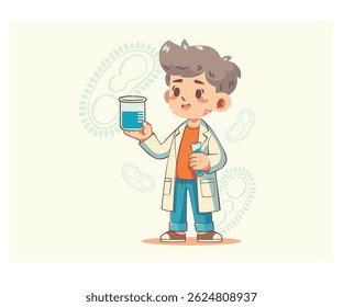 Explore the exciting world of science with a young scientist conducting experiments in the lab. Witness the wonder and curiosity of this young boy as he explores the world of science
