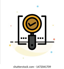 Explore, Find, Magnifier, Ok, Search Abstract Flat Color Icon Template