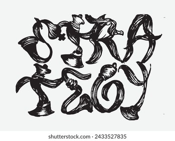 Explore the fluidity of strategic script, where typography dances in ink harmony. Each stroke is a calculated move, illustrating the deliberate strategy behind the creation of letters. This series cel