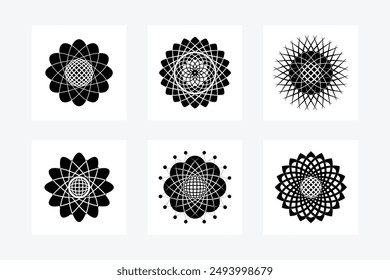 Entdeck die futuristische Eleganz von Quantum Grid Textures Silhouette Vektorgrafik Illustration Design Set. Perfekt für Tech-Dekor, moderne Muster und abstrakte digitale Visuals.