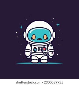 Explore the galaxy with this adorable astronaut mascot