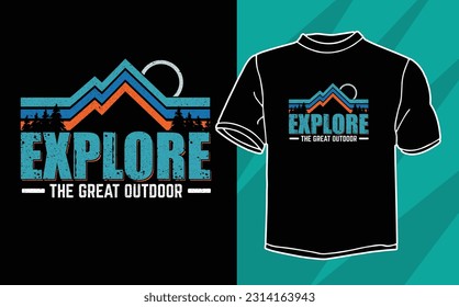 explore the great outdoor t shirt design