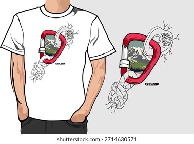 Explore The Great Outdoor t-shirt design outdoor vector illustration