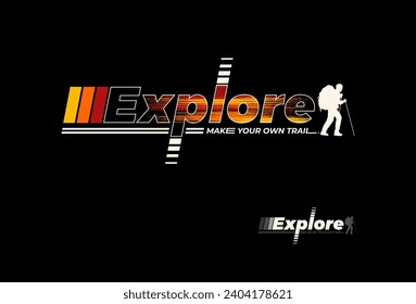 explore, the great outdoor vintage .T shirt design .