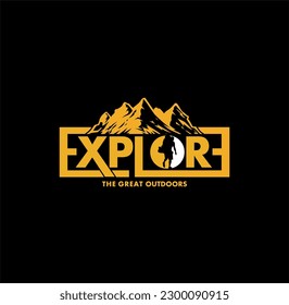 'Explore the great outdoors' For t-shirt,sweatshirt,hoodie prints, posters, stickers and other uses.