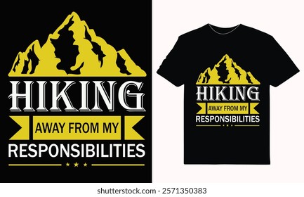 Explore hiking t-shirt designs featuring scenic mountains, trails, nature graphics, and adventurous typography. Perfect for hikers and outdoor explorers!