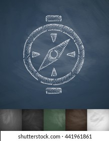 explore icon. Hand drawn vector illustration