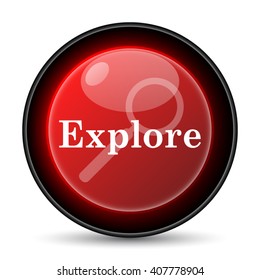 Explore icon. Internet button on white background. EPS10 vector
