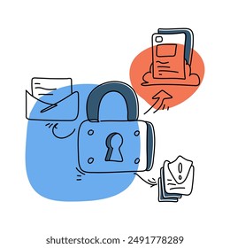 Explore la importancia de salvaguardar sus Elementos digitales con Diseños de seguridad cibereconómicos planos visualmente llamativos. Aumente sus conocimientos de seguridad cibernética