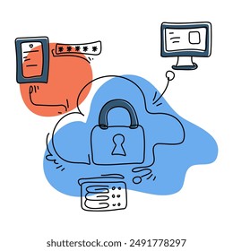 Explore la importancia de salvaguardar sus Elementos digitales con Diseños de seguridad cibereconómicos planos visualmente llamativos. Aumente sus conocimientos de seguridad cibernética