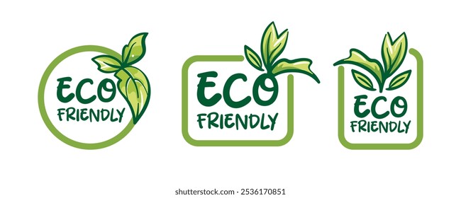 Explore Innovative Eco Friendly Logos Featuring Leaf Design for Sustainable Products. Vector illustration in sketch style. Ecological local food. Organic natural products labels.