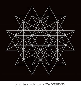 Entdecken Sie die komplexe Schönheit des Metatron's Cube, eines geometrischen Musters, das Harmonie und Gleichgewicht symbolisiert. Perfekt für spirituelle und künstlerische Ausdrucksformen, besticht dieses Design durch seine heilige Geometrie.