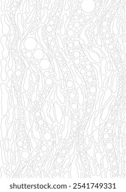 Explore the intricate beauty of nature through this unique vector drawing, inspired by organic shapes and natural patterns. 