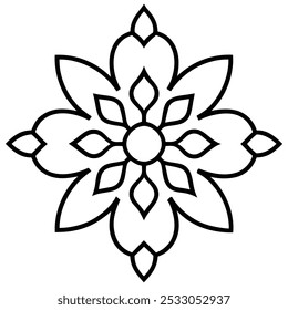 Explore intricate traditional mandala stencil templates in vector art form. Perfect for logos, icons, line art, silhouettes, and clipart designs.