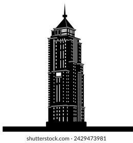 Explore Kenya's skyline with editable vector silhouettes capturing iconic and tallest buildings. Perfect for designers, presentations, and projects celebrating Kenya's architectural marvels