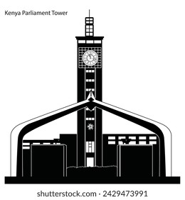 Explore Kenya's skyline with editable vector silhouettes capturing iconic and tallest buildings. Perfect for designers, presentations, and projects celebrating Kenya's architectural marvels