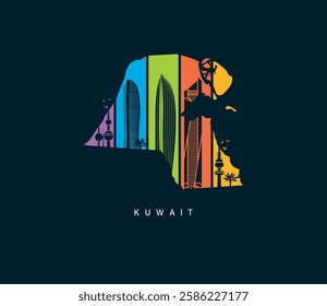 Explore kuwait, Kuwait map. Kuwait National Day