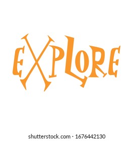 explore lettering, hand drawn word