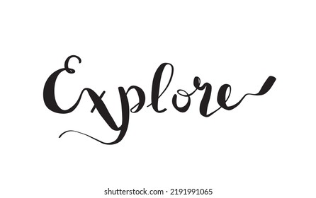 explore lettering hand written cursive style