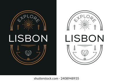 Explore Lisbon Design, Vector illustration.