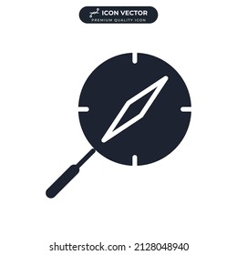 explore magnifying icon symbol template for graphic and web design collection logo vector illustration