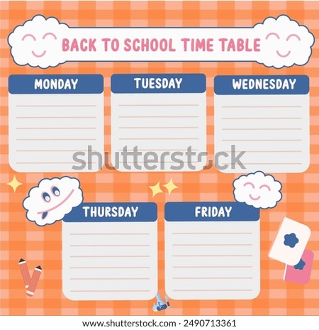 Explore memories of the past with a retro touch! This orange time table brings back the classic, timeless charm. Every second is a journey into a colorful past.