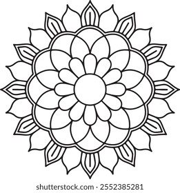 Explore a beleza fascinante do nosso intrincado design de mandala. Perfeito para meditação, relaxamento e inspiração artística. 