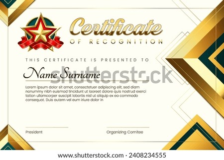Explore Modern Elegance Certificate Template for Corporate Business, Training, Achievement, and Education Excellence-Vector Design