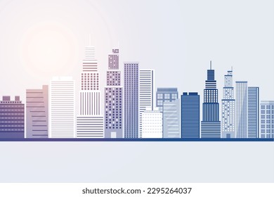 explorar el moderno edificio de líneas horizontales del elegante vector de banner de la metrópolis global