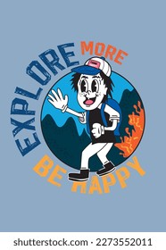 explore more be happy,cartoon drawing for kids