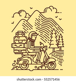 Explore More Line Illustration Design Vector Suitable as t-shirt design, Poster Design or other