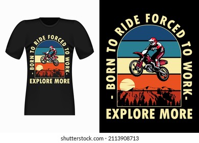 Explore More With Motocross Vintage Retro T-Shirt Design