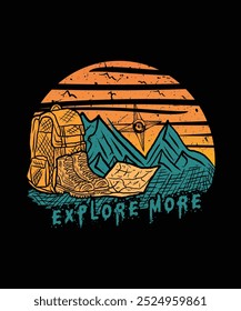 Explore more travel adventure drawing t shirt design illustration