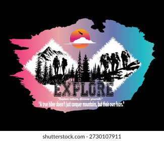 Explore as montanhas Conquiste seus medos