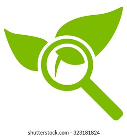 Explore Natural Drugs vector icon. Style is flat symbol, eco green color, rounded angles, white background.