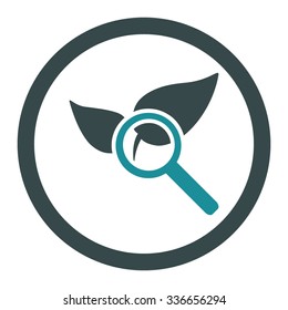 Explore Natural Drugs vector icon. Style is bicolor flat rounded symbol, soft blue colors, rounded angles, white background.
