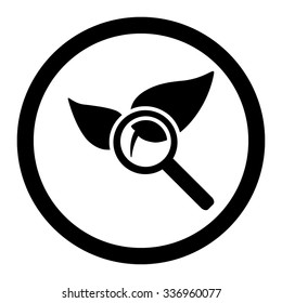 Explore Natural Drugs vector icon. Style is flat rounded symbol, black color, rounded angles, white background.