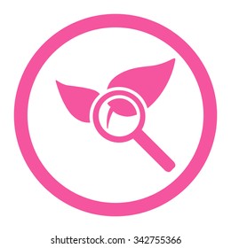 Explore Natural Drugs vector icon. Style is flat rounded symbol, pink color, rounded angles, white background.