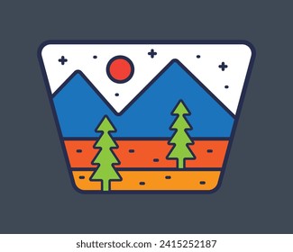 Explore the nature mountain vector t shirt patch sticker emblem outdoor art