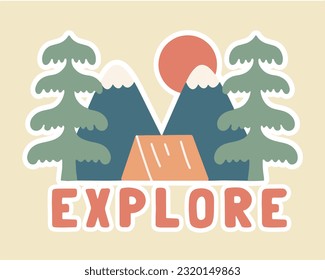 Explore the nature vector outdoor illustration