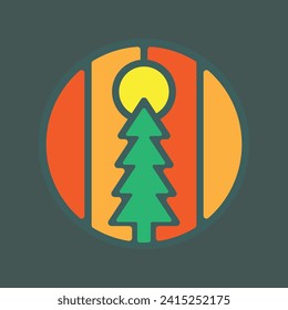 Explore the nature vector t shirt patch sticker outdoor art