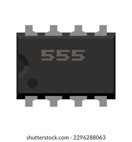 Explore new possibilities in electronic circuit design with the 555 timer general-purpose timer oscillator in vector EPS format - perfect for creating reliable and versatile timing and pulse gen