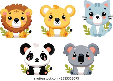 Explore our adorable animal vectors, perfect for any design project! High-quality and customizable, these playful characters are ideal for illustrations and greeting cards