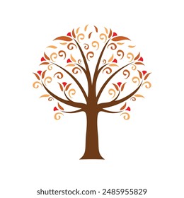 Explore our Autumn Tree Icon Illustrations, featuring vibrant and colorful tree designs perfect for fall-themed projects