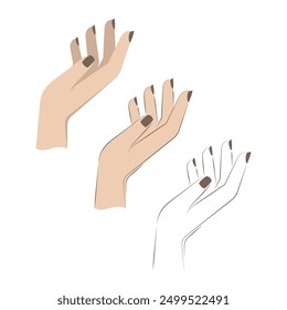 Explore our Beauty Hand Modeling Illustrations, featuring elegant and graceful hand designs perfect for fashion and beauty projects