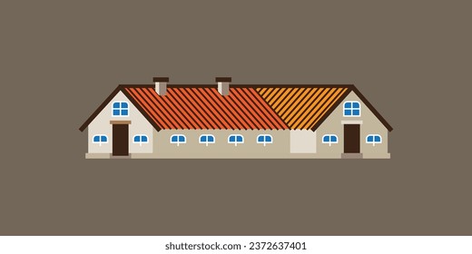 Explore our charming vector house illustrations, perfect for adding whimsy and character to your projects, ideal for invitations, cards, and more.