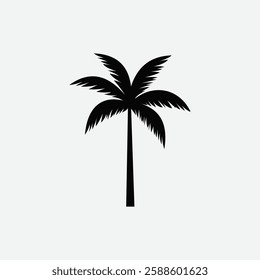 Explore our clean, minimalist palm tree logo design in vector silhouette style. Perfect for branding, this modern logo features bold lines and tropical vibes, ideal for a variety of business needs.