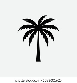 Explore our clean, minimalist palm tree logo design in vector silhouette style. Perfect for branding, this modern logo features bold lines and tropical vibes, ideal for a variety of business needs.