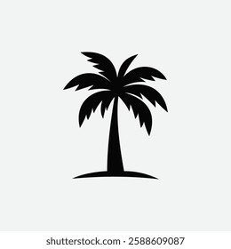 Explore our clean, minimalist palm tree logo design in vector silhouette style. Perfect for branding, this modern logo features bold lines and tropical vibes, ideal for a variety of business needs.